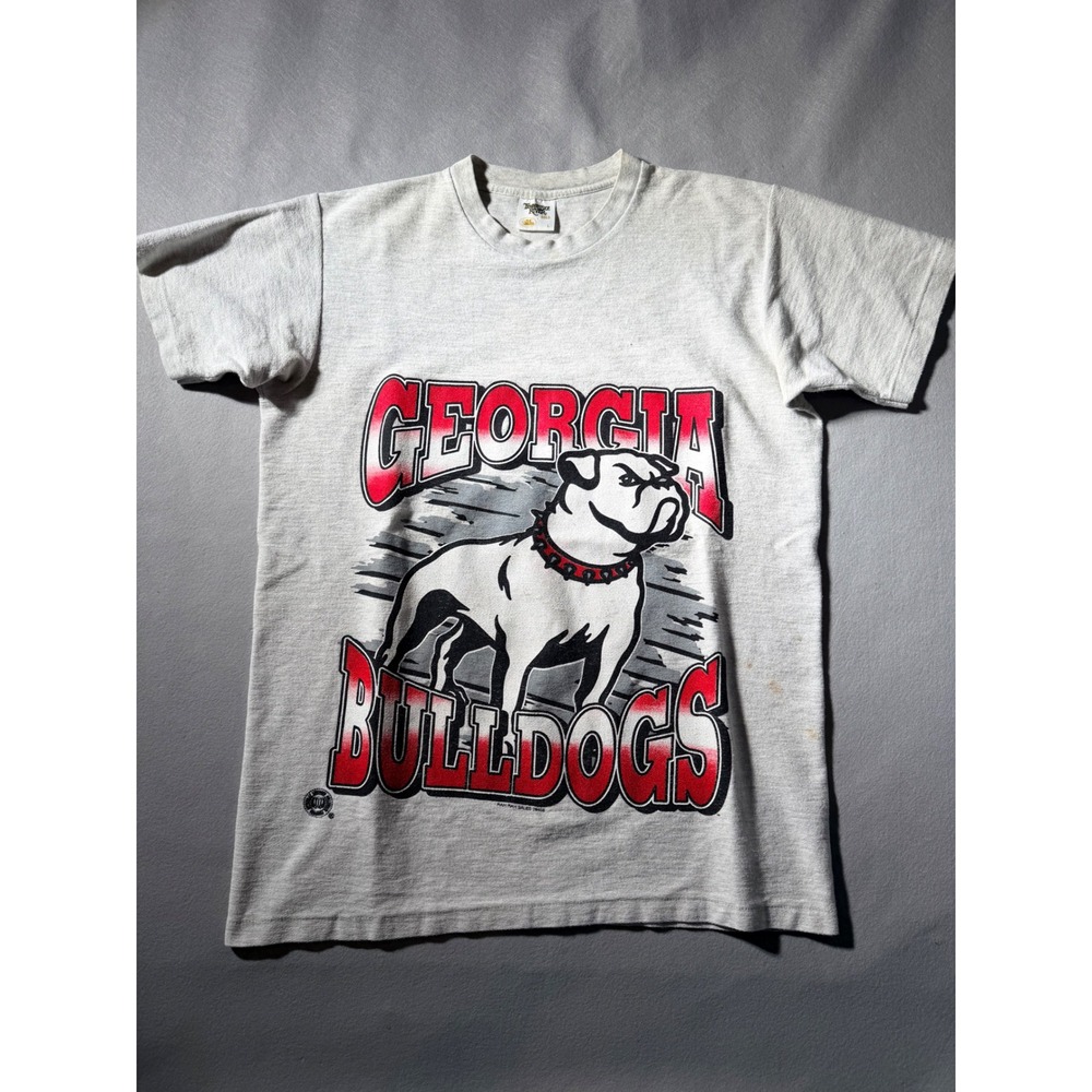 Vintage Tennessee River Georgia Bulldogs T Shirt Mens Large Gray Single Stitch
